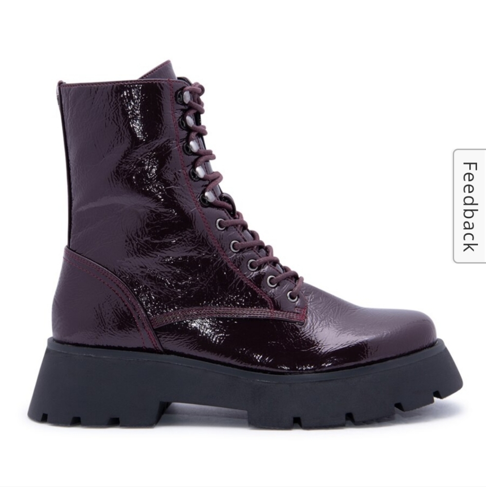 Circus by Sam Edelman 8.5 Lolita Combat Boot in Burgundy